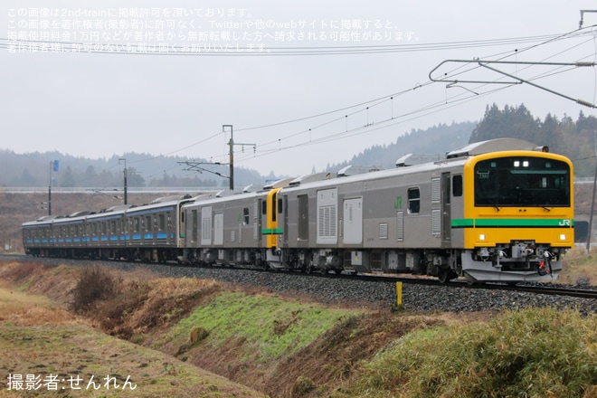 【JR東】205系M1編成が秋田総合車両センターへ廃車配給（1枚目）