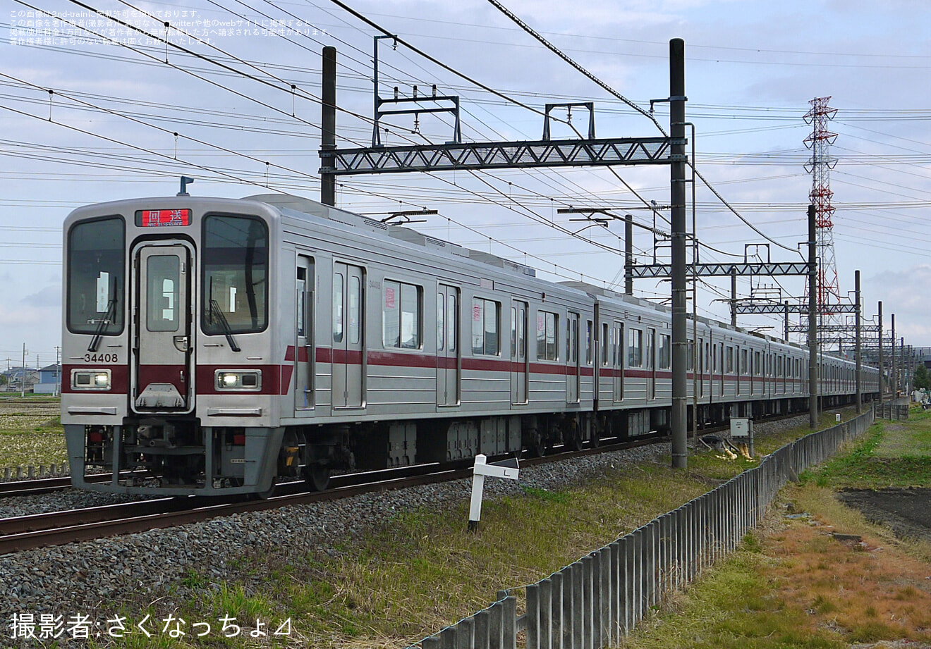 【東武】30000系31608F+31408F 川越作業所出場回送の拡大写真