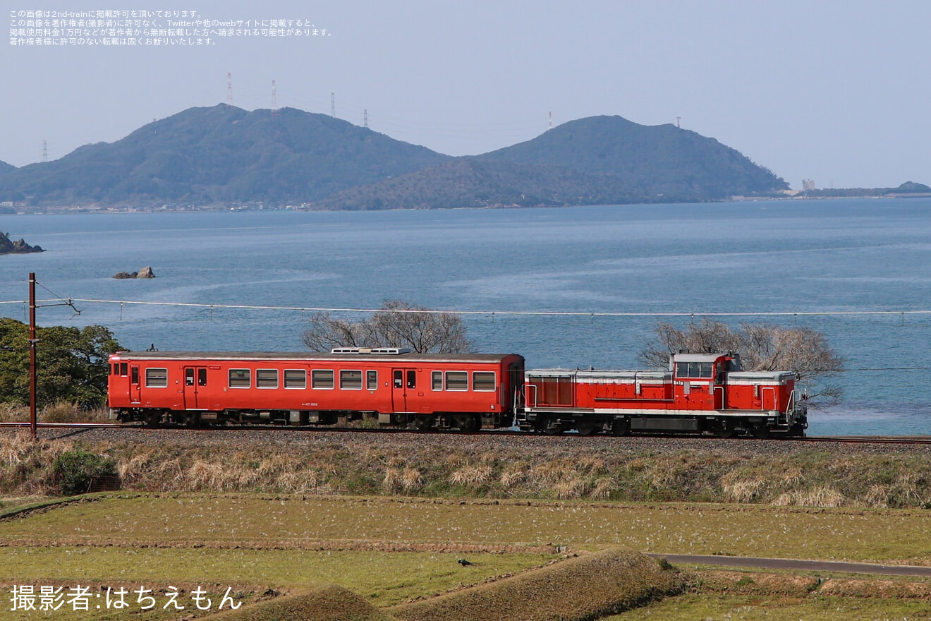 【JR西】DE10-1116牽引 キハ47-1013 豊岡方転返却配給の拡大写真