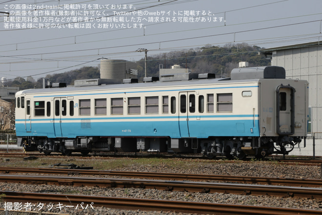 【JR四】キハ47形キハ47-173が多度津工場での全般検査を終えて出場 - 多度津駅にて撮影