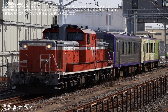 【JR西】DD51-1193牽引でキハ120-12・キハ120-305が亀山へ返却配給（1枚目）