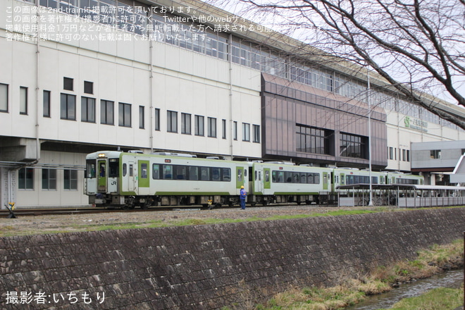 【JR東】キハ100-17+キハ100-11+キハ100-14+キハ100-19が一ノ関へ回送（1枚目）