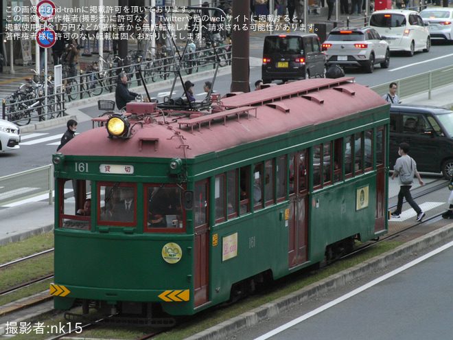 【阪堺】「斉藤雪乃さんとモ161形車で巡る!! 通天閣・新世界・堺エリアぶらり旅」が催行を天王寺駅前～阿倍野間で撮影した写真