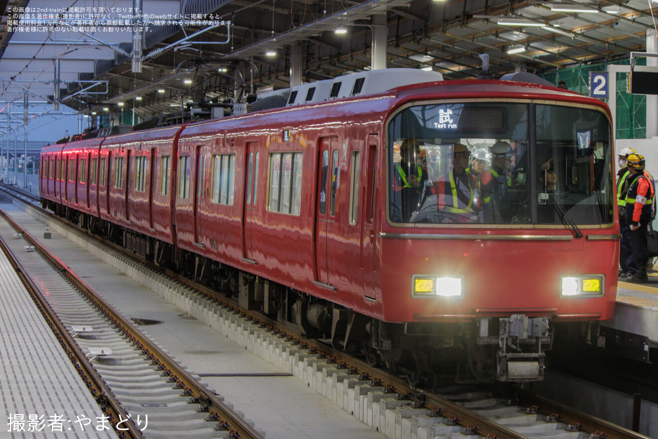 【名鉄】6500系6517F,6519F三河線若林駅高架化線路切り替えに伴う試運転の拡大写真