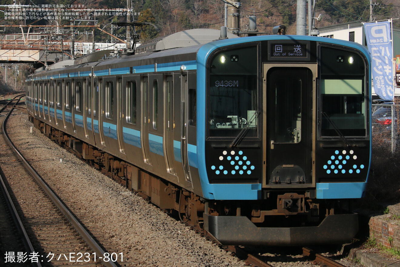 【JR東】E131系コツG-07編成 中央本線•篠ノ井線長野方面での試運転を終えて返却回送の拡大写真