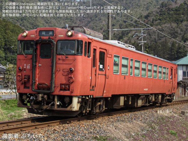 【JR西】キハ40-2078が後藤総合車両所へ検査入場回送を不明で撮影した写真