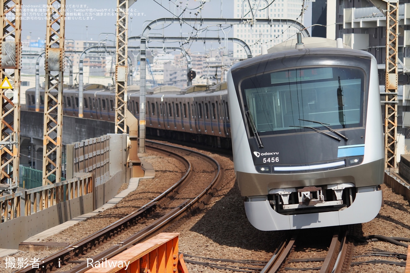 【小田急】5000形5056×10(5056F) 車輪交換試運転の拡大写真
