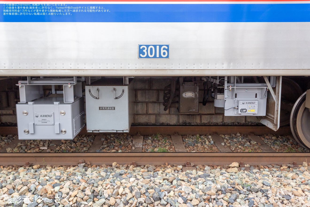 【西鉄】軌道変位モニタリング装置設置後の試運転を3000形3016Fが実施の拡大写真