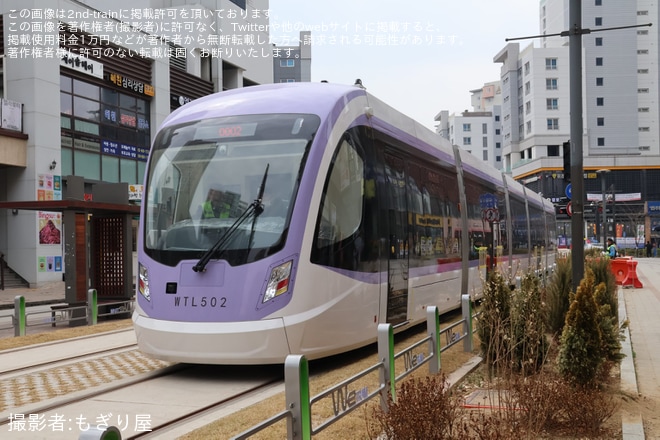 【Seoul Metro】韓国・ソウルの慰礼線トラムで試運転を不明で撮影した写真