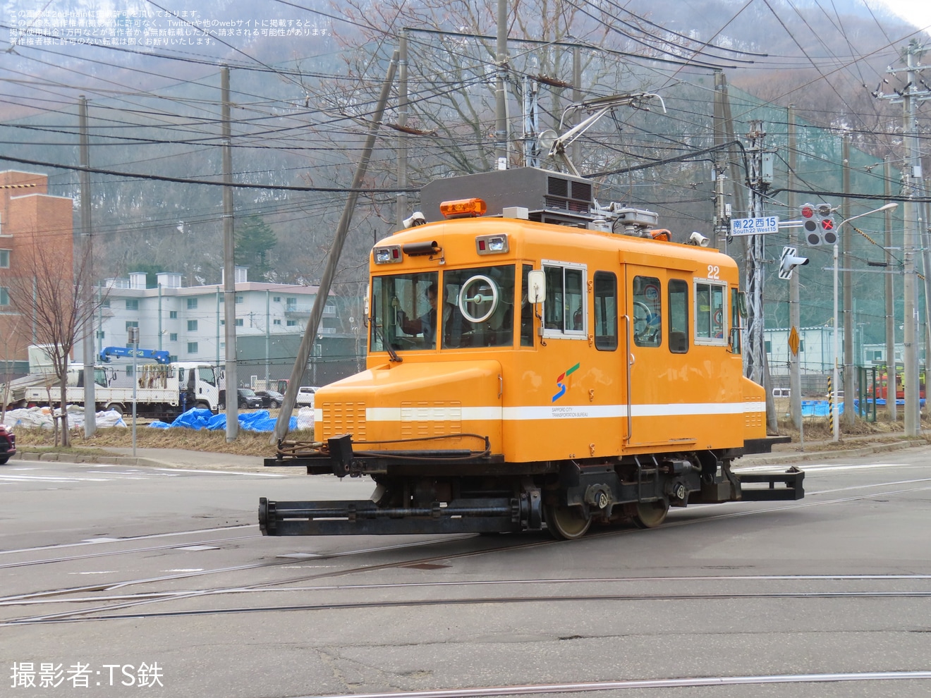 【札幌市交】雪20形雪22が本線上で試運転を実施の拡大写真