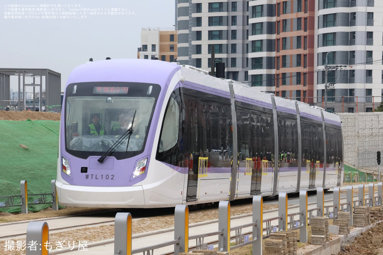【Seoul Metro】韓国・ソウルの慰礼線トラムで試運転の拡大写真