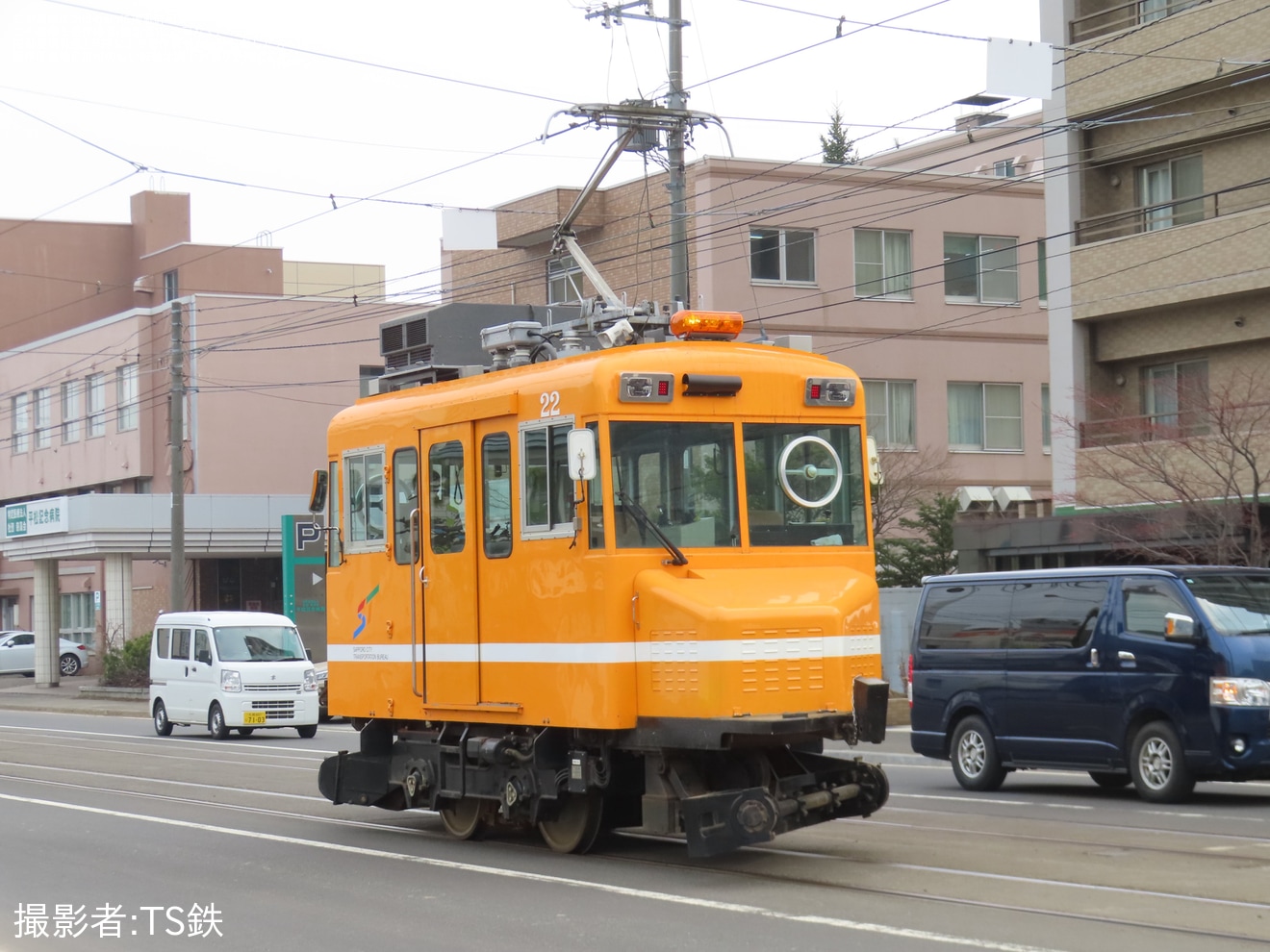 【札幌市交】雪20形雪22が本線上で試運転を実施の拡大写真