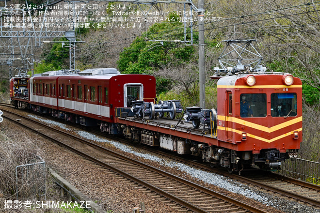 【近鉄】6A系6A03あべの橋方2両五位堂検修車庫入場回送（1枚目）