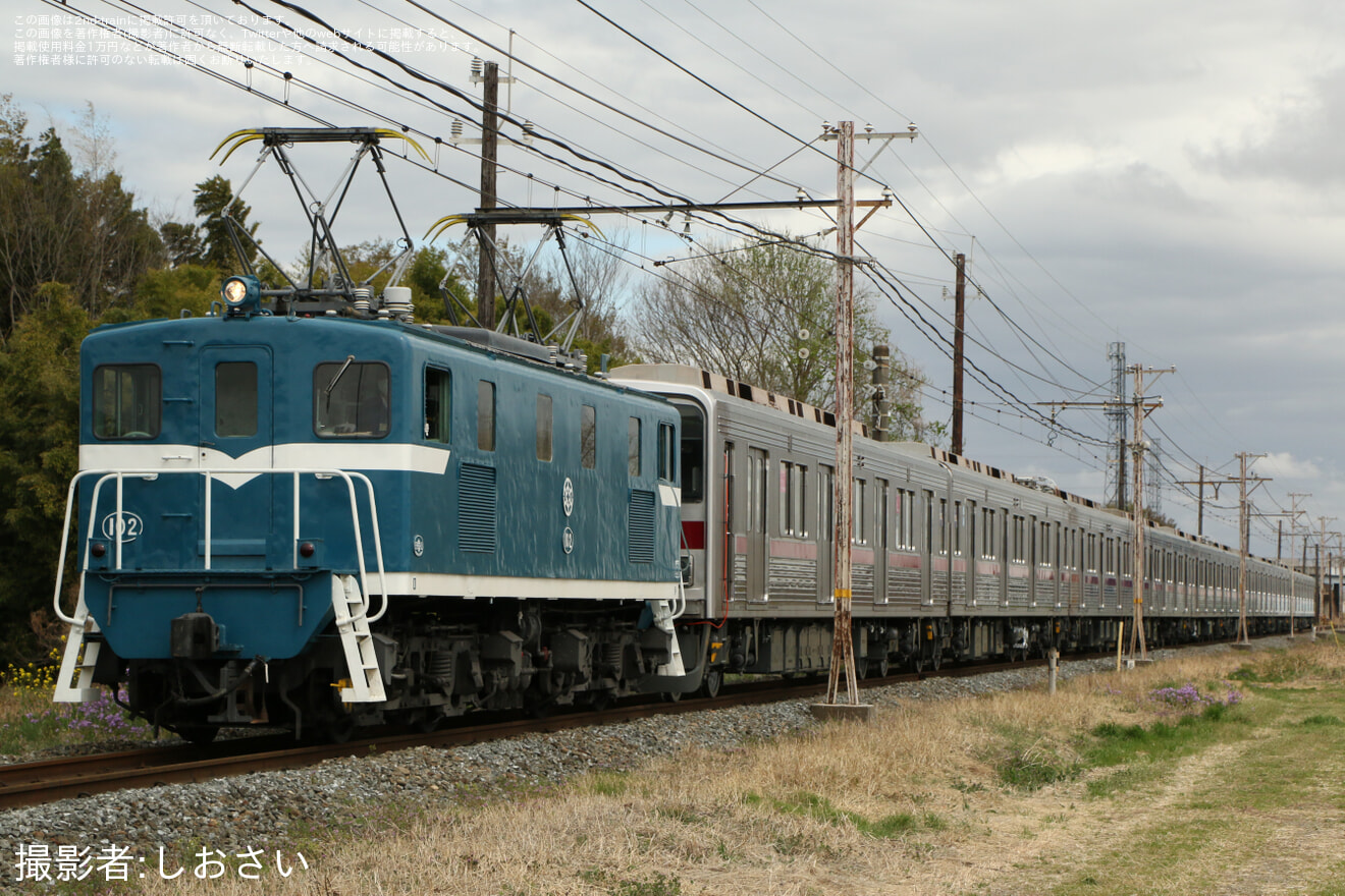 【東武】9000系9102F南栗橋工場出場回送の拡大写真