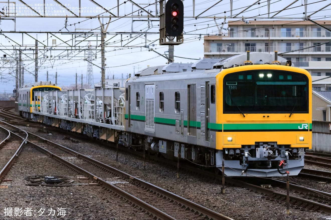 【JR東】GV-E197系TS-01編成郡山総合車両センター出場回送の拡大写真