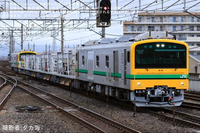 【JR東】GV-E197系TS-01編成郡山総合車両センター出場回送（1枚目）