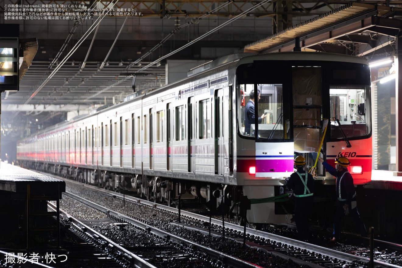 【京王】8000系8711Fが若葉台へ臨時回送(踏切事故当該編成が移動)の拡大写真