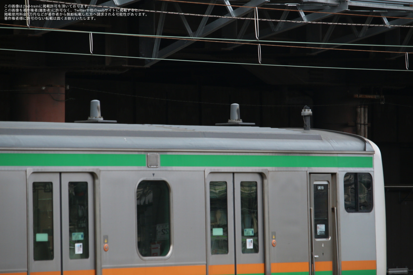 【JR東】E233系ヤマU619編成大宮総合車両センター出場回送の拡大写真