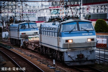 【JR貨】EF66-131+コキ+EF66-125が試運転を実施
