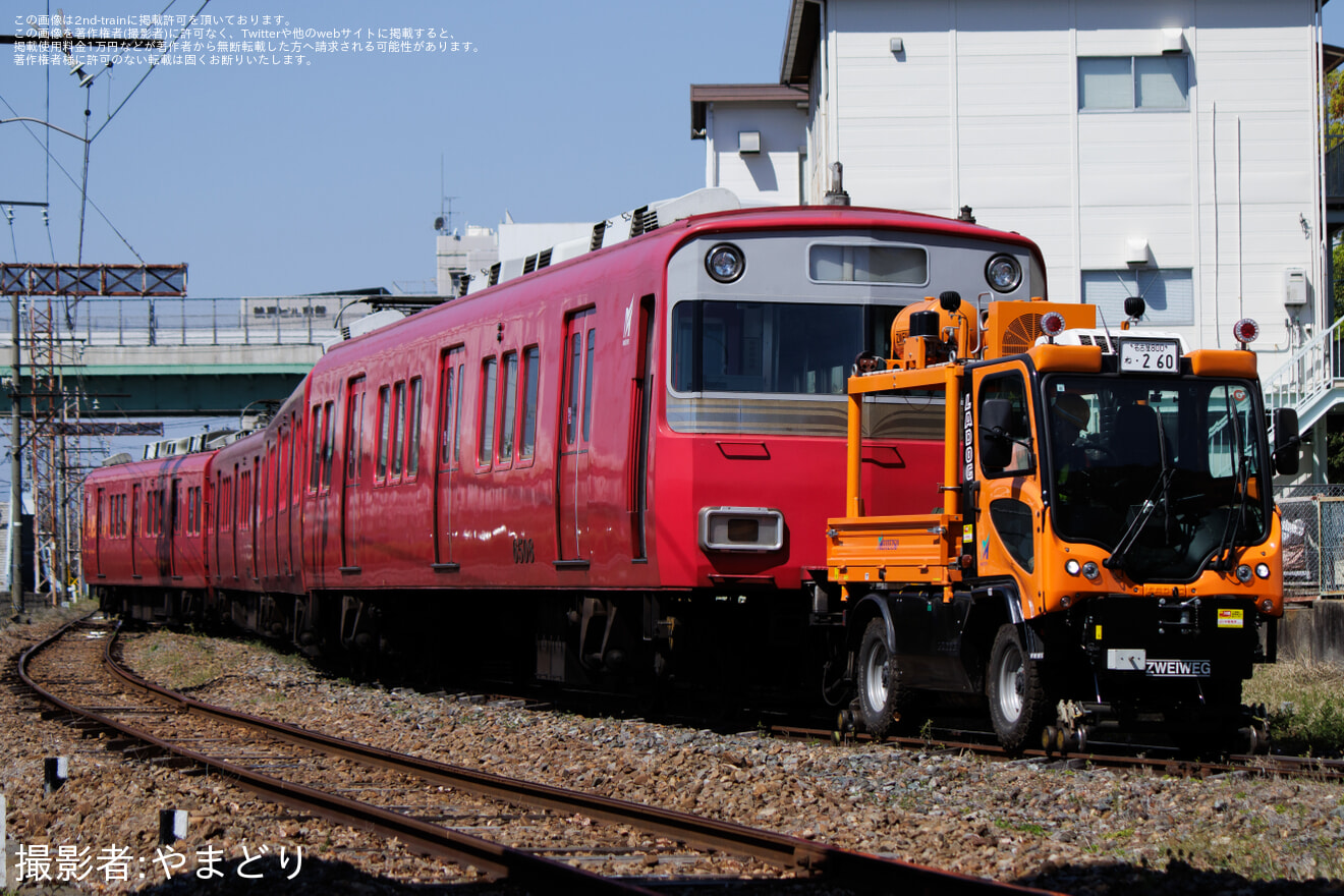 【名鉄】6800系6812Fと6500系6508Fが東名古屋港へ回送の拡大写真