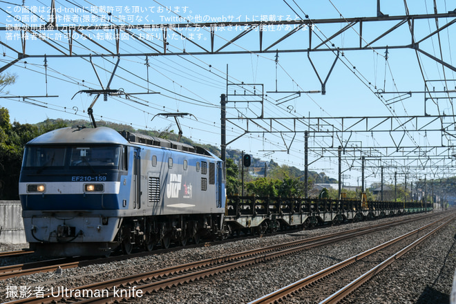【JR貨】日鐵チキ返空列車がチキ18両で運転を大磯～二宮間で撮影した写真