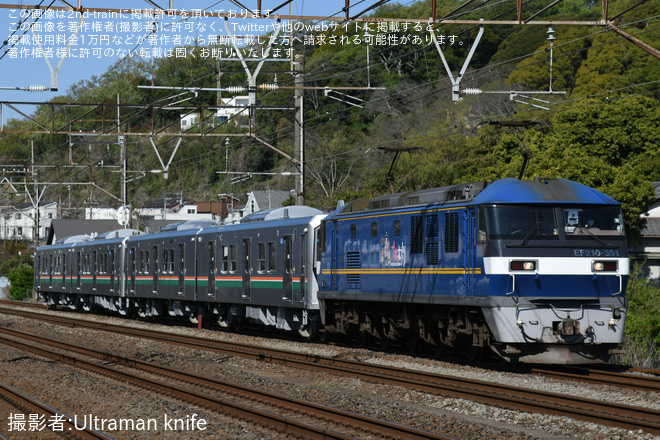 【JR東】E723系5000番台B-1編成+B-2編成川崎車両出場甲種輸送 - 二宮～大磯間にて撮影