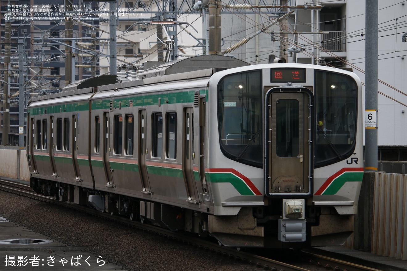 【JR東】E721系0番台P-29編成郡山総合車両センター出場回送の拡大写真