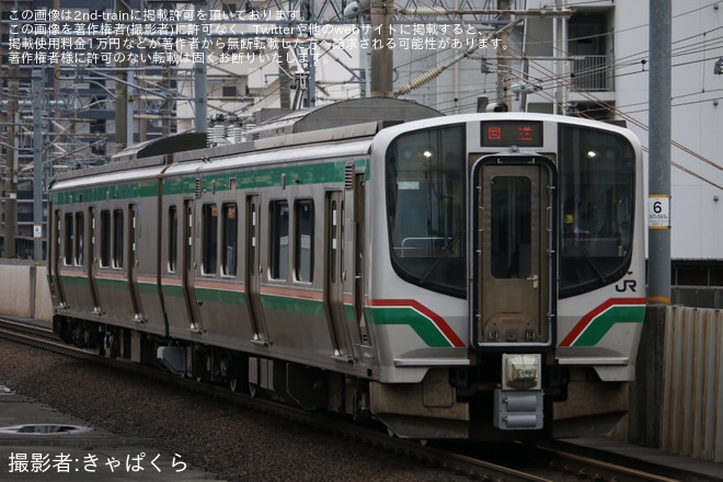 【JR東】E721系0番台P-29編成郡山総合車両センター出場回送（1枚目）