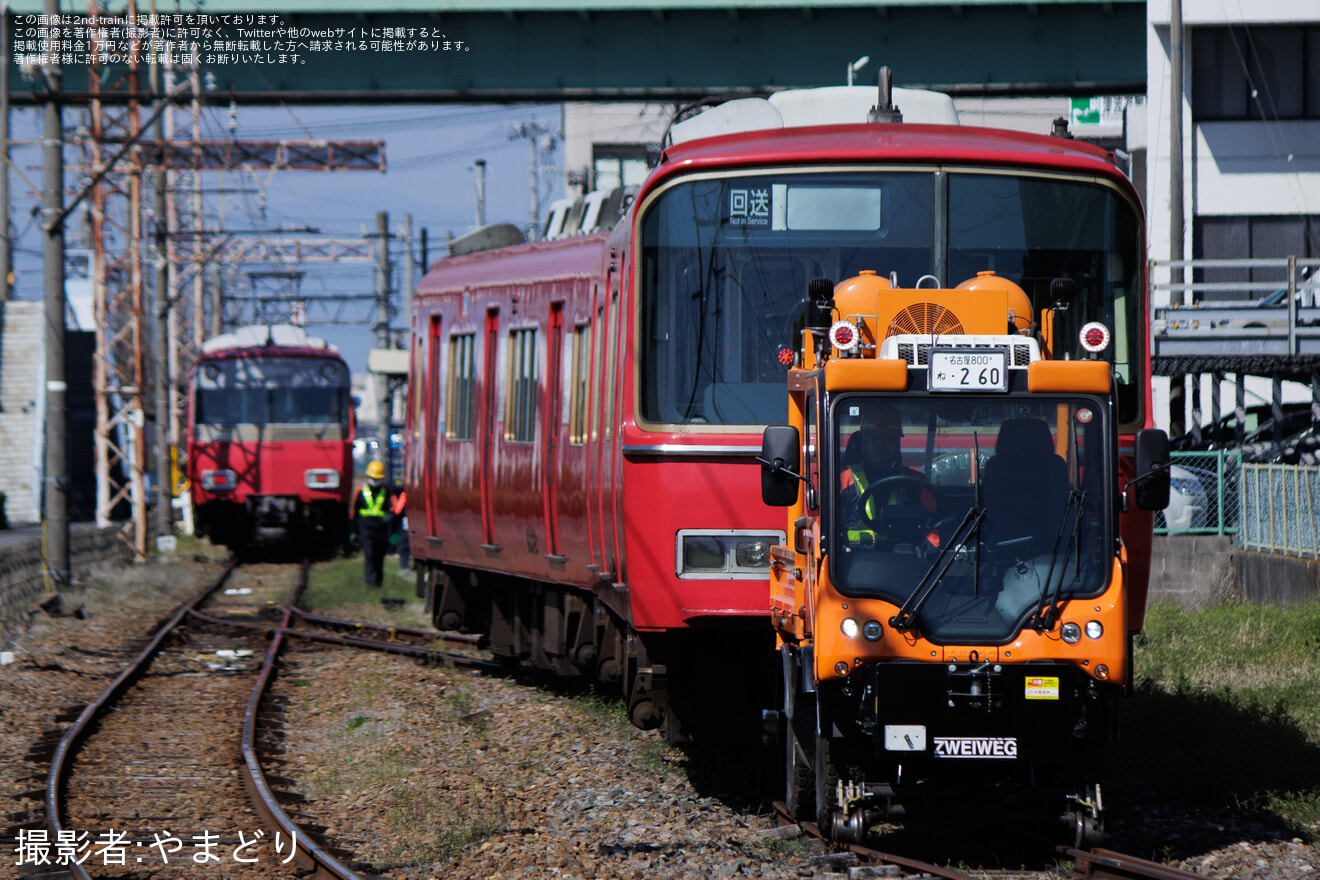 【名鉄】6800系6812Fと6500系6508Fが東名古屋港へ回送の拡大写真