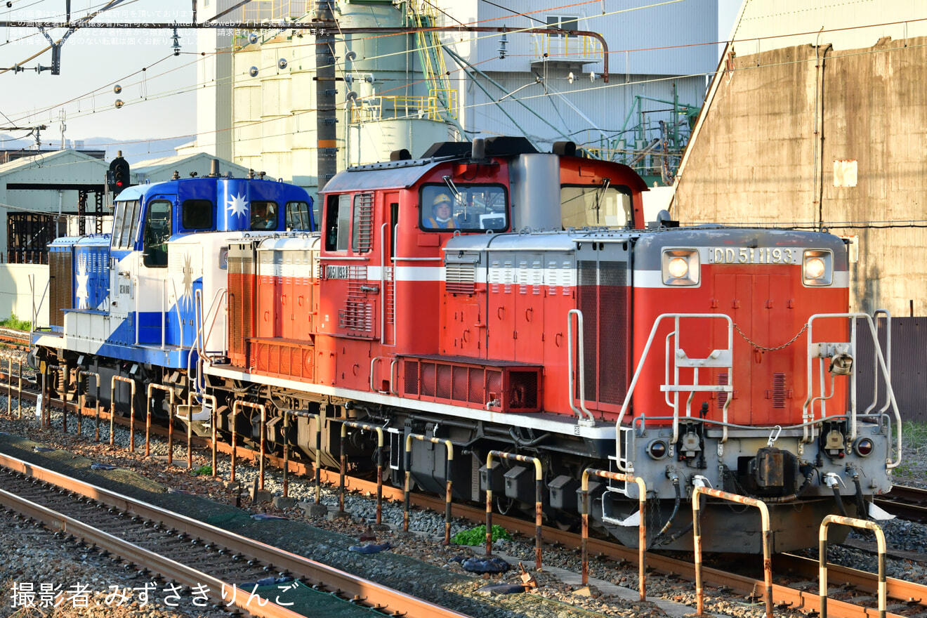 【JR西】京都鉄道博物館「さよなら展示 DE10形 1161号機」に伴う、返却回送の拡大写真