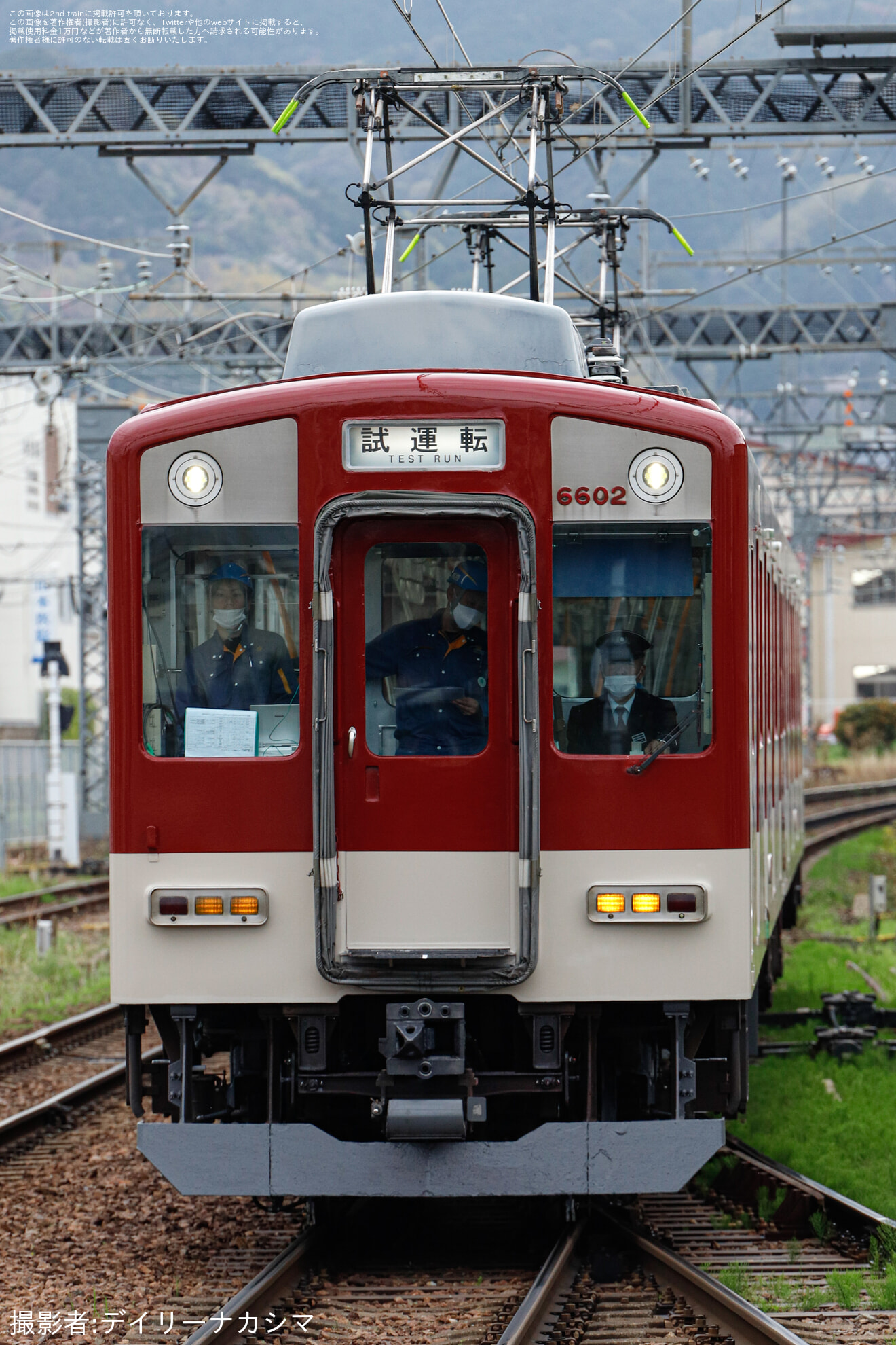 【近鉄】6600系FT02五位堂検修車庫出場試運転(202604)の拡大写真