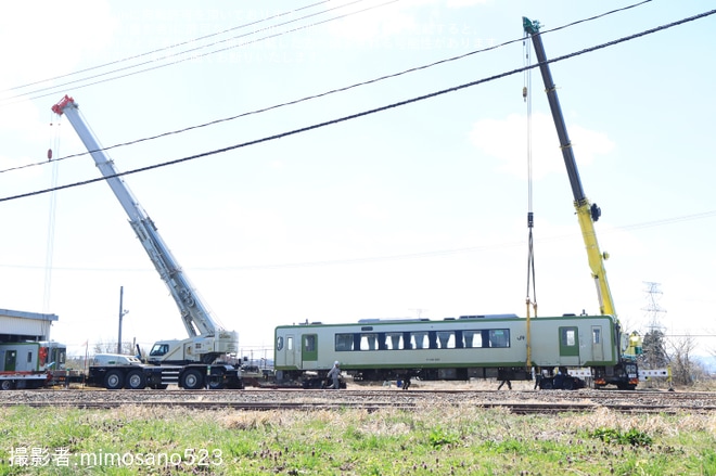【JR東】キハ110-201が新潟車両センター新津派出所へ陸送（1枚目）