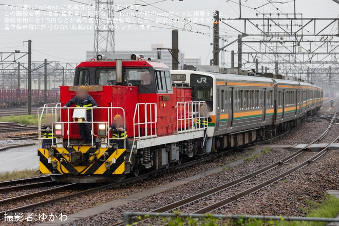 【JR海】213系H5編成+H9編成+H8編成+H14編成が稲沢へ回送を不明で撮影した写真