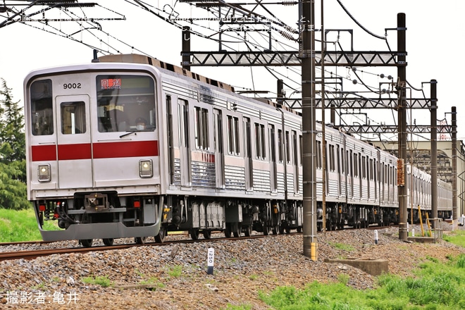 【東武】9000系9102F川越整備所出場回送（1枚目）
