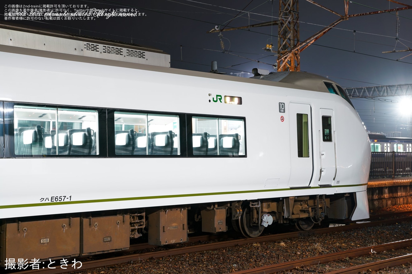 【JR東】E657系カツK1編成がいわき駅イベントに伴い回送の拡大写真