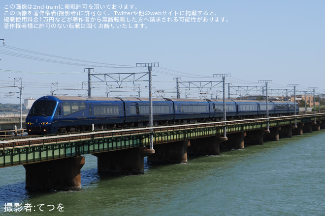 【JR海】「THE ROYAL EXPRESS ～東海道・富士クルーズトレイン―碧く煌めく琵琶湖の旅～」 - 新居町～弁天島間にて撮影