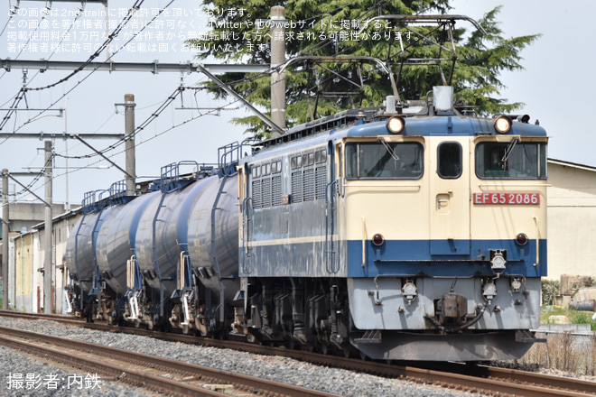 【JR貨】8764レをEF65-2086が代走 2026年4月13日を不明で撮影した写真