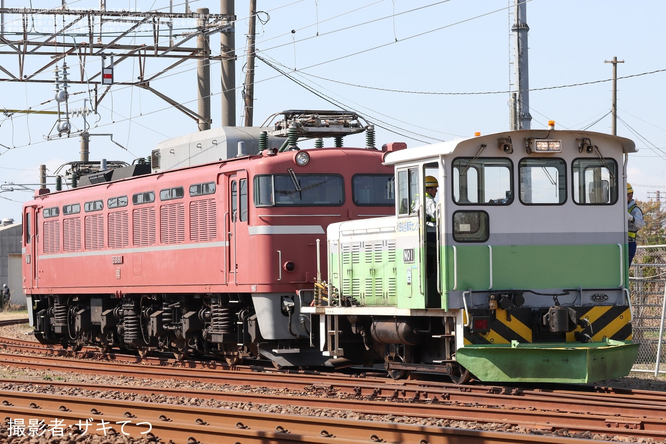 【JR東】EF81-81が構内入換で外から見える位置への拡大写真