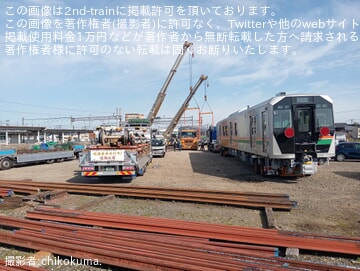 【JR東】E723系5000番台B-1編成が吊り上げ