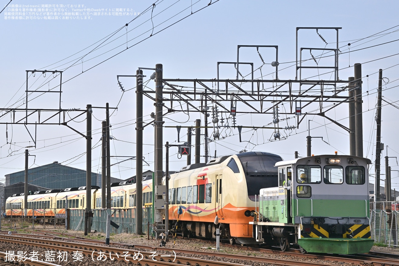 【JR東】E653系U104編成秋田総合車両センター構内試運転(202604)の拡大写真