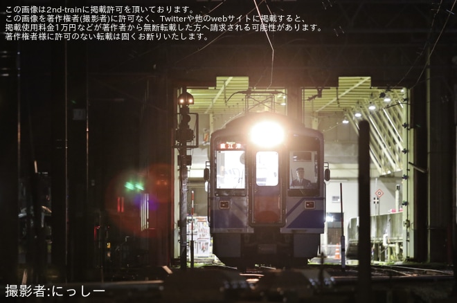 【北越】六日町運輸指令区検修構内で夜間撮影会が開催 - 六日町運輸指令区にて撮影