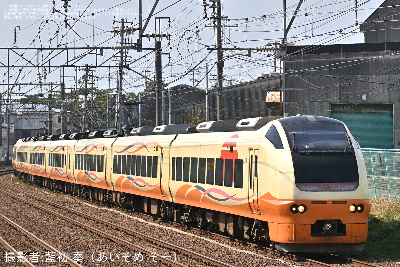 【JR東】E653系U104編成秋田総合車両センター構内試運転(202604)の拡大写真