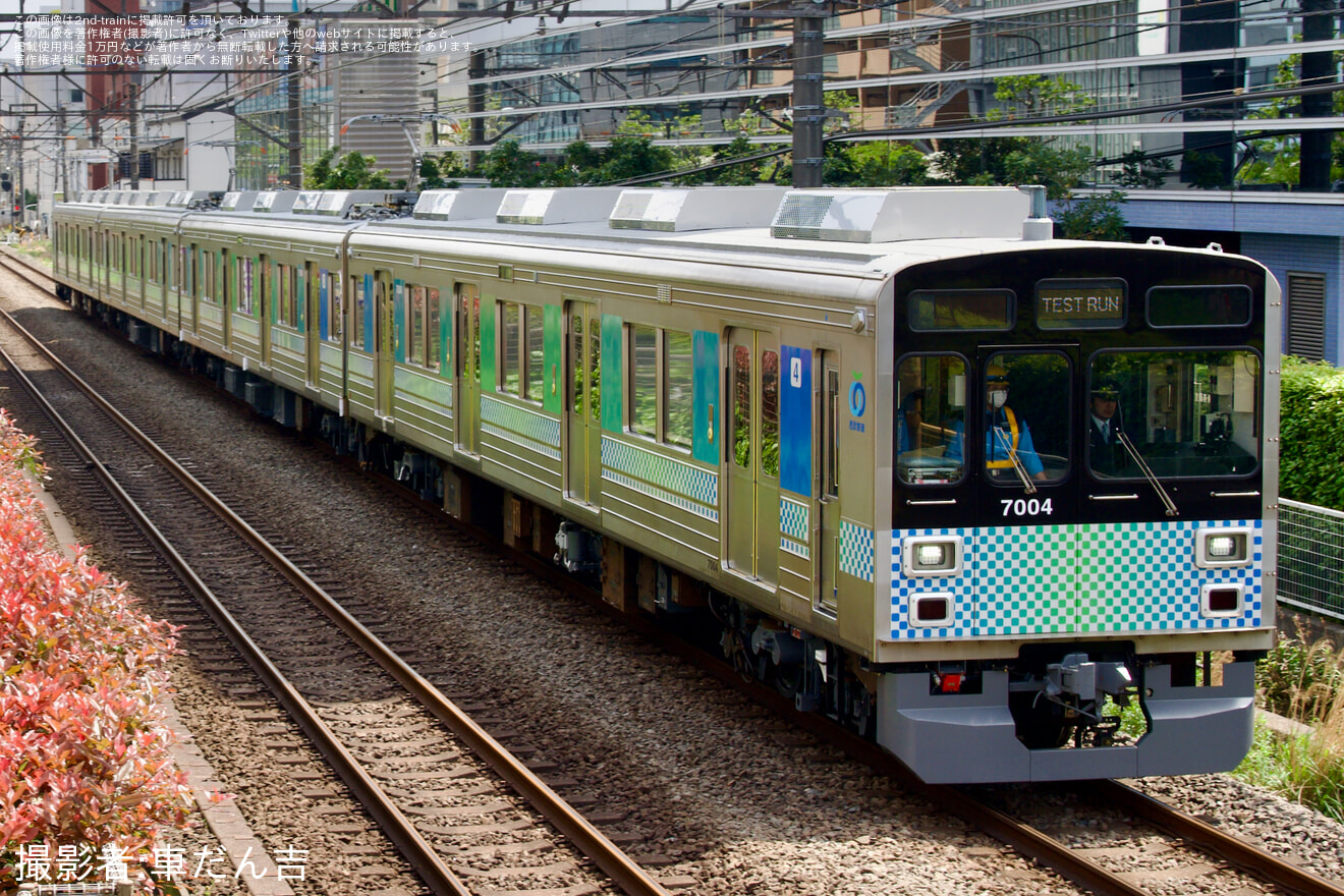 【西武】7000系7104F西武新宿線内試運転の拡大写真