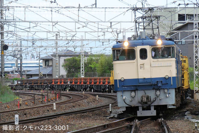 【JR西】EF65-1128牽引の糸崎転回工臨 - 長岡京～山崎間にて撮影