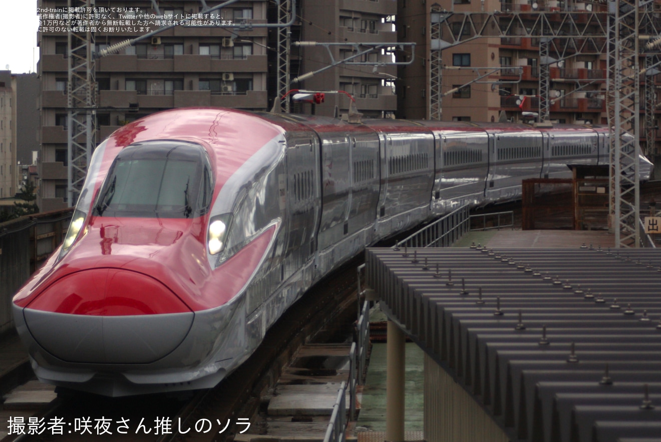 【JR東】E6系Z12編成新幹線総合車両センター出場試運転の拡大写真