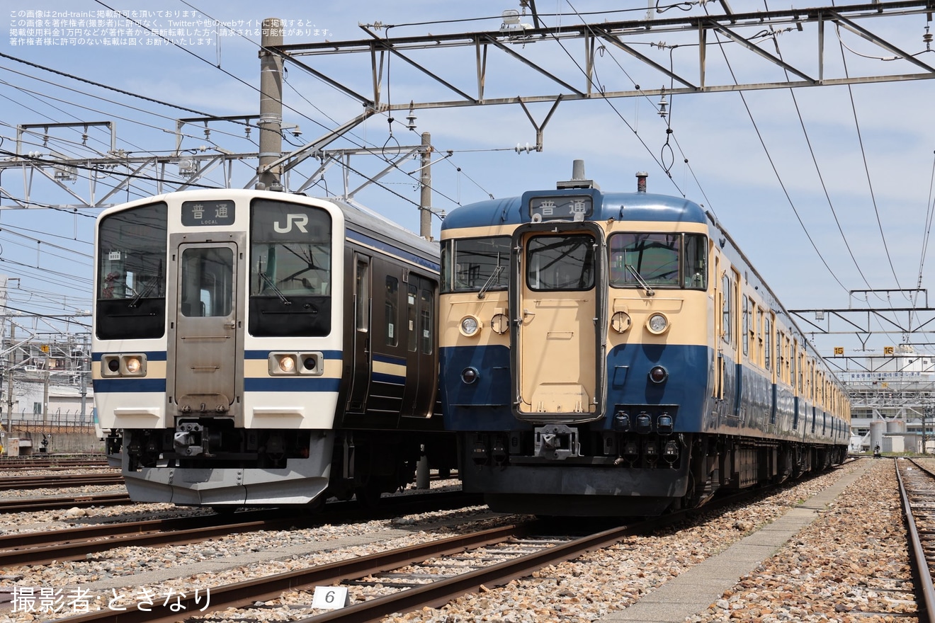 【JR東】115系S9編成と211系N608編成による横須賀色撮影会が開催の拡大写真