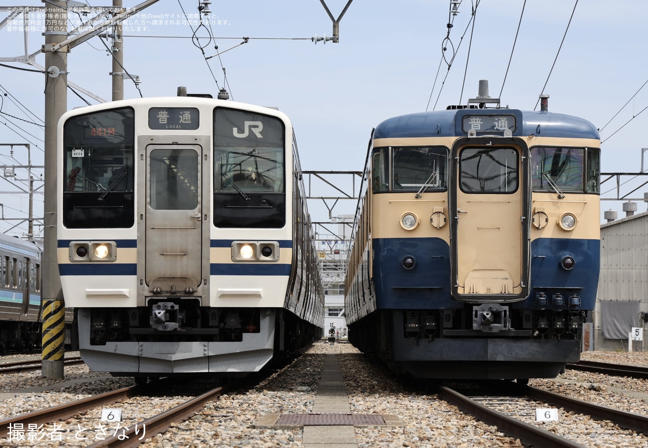 【JR東】115系S9編成と211系N608編成による横須賀色撮影会が開催の拡大写真