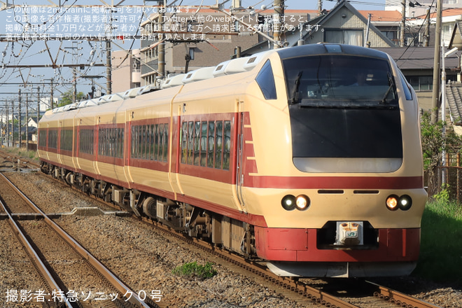 【JR東】臨時特急「絶景ネモフィラ君津号」を運行(2026年4月)を巌根駅で撮影した写真