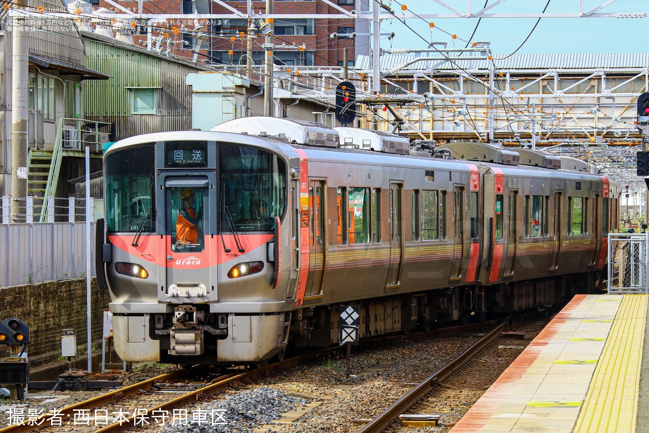 【JR西】227系L01編成下関総合車両所本所入場回送の拡大写真