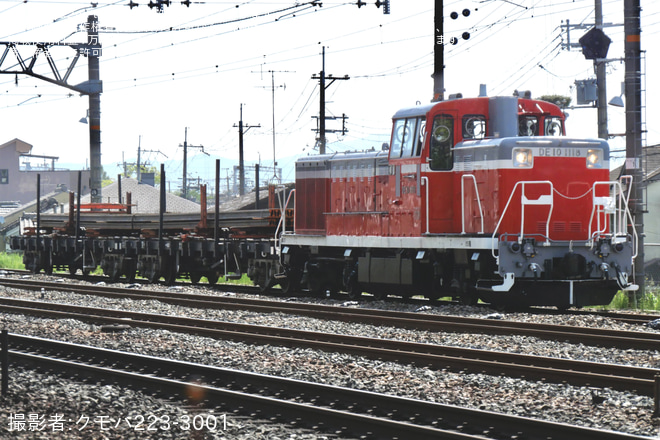 【JR西】DE10-1118牽引の御着転回厄神工臨を山崎～島本間で撮影した写真